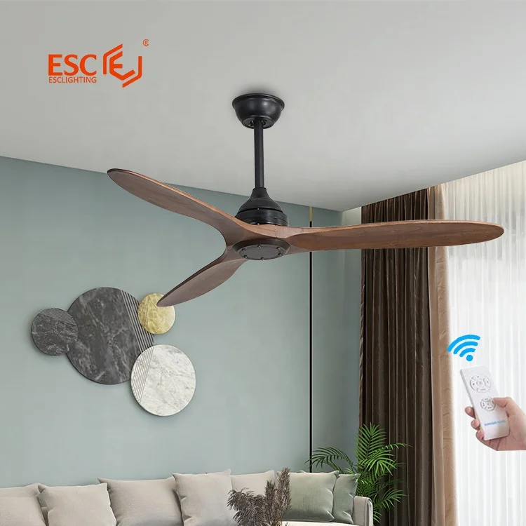 Smart decorative chandelier antique ceiling fan wood modern fandelier wood ceiling fan with remote control