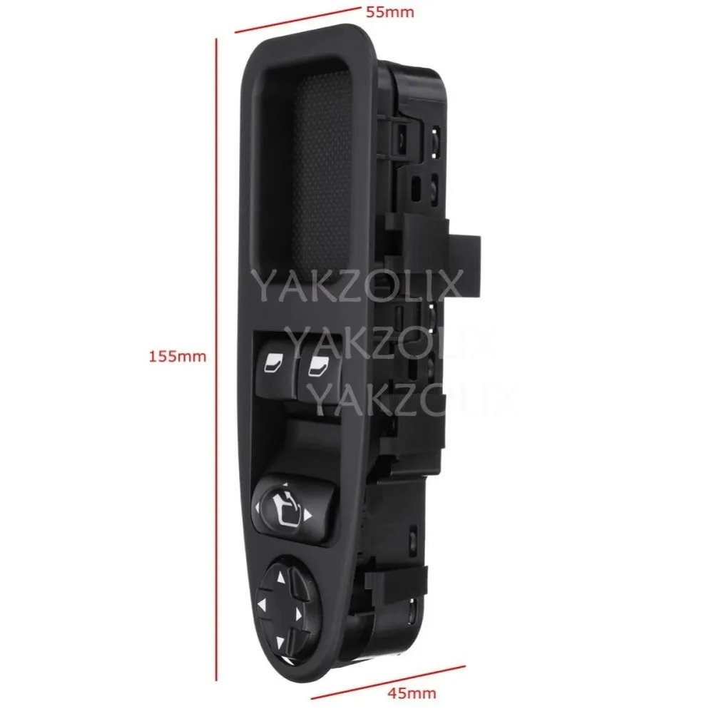 Interruptor Eléctrico para Ventanilla de Conductor, Compatible con Peugeot Expert, Citroën Dispatch, Fiat Scudo, Citroën Jumpy 2007-2016