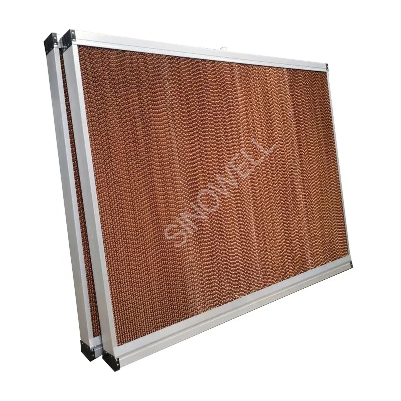 

SW Greenhouse and Poultry Farm Cellulose Evaporative Cooling Pad Honey Comb Wet Curtain Cooling Pad wall With Aluminum Frame