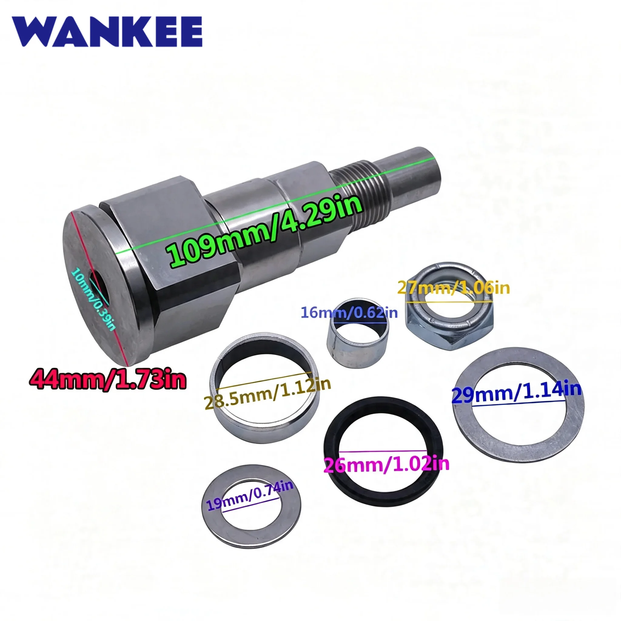Wankee 22-88847A Gimbal Steering Arm Swivel Shaft Stainless Steel For MerCruiser Alpha Bravo Engine 866718A01 98230A1