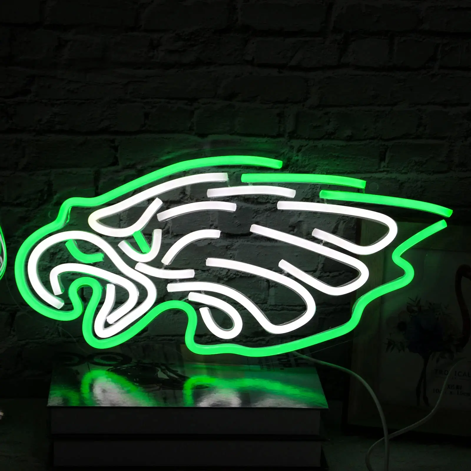 

Eagle Neon Sign Green Led Signs for Wall Decor Animal Preppy Lights Room Decor Birthday Party Gifts Decoration Aesthetic Lamps