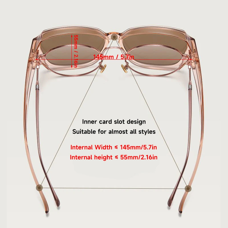 Polarized Sunglasses Can Cover Myopia Glasses Men's and Women's UV Protection to Make Round Face Thin-Looked for Driving image 3
