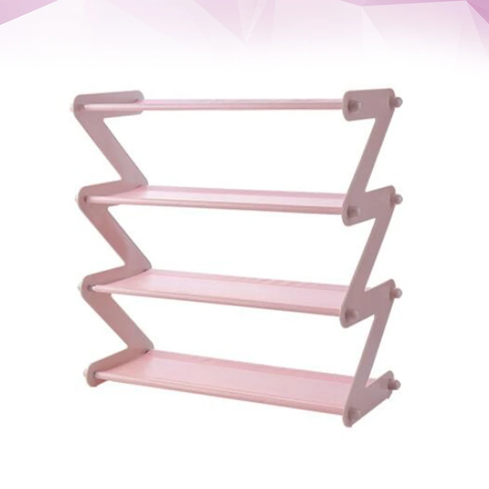

Shoe Storage Rack Kitchen Cabinet Organizer Stand Hot Pink Stackable Shelf Organizers Holder Shoes Racks