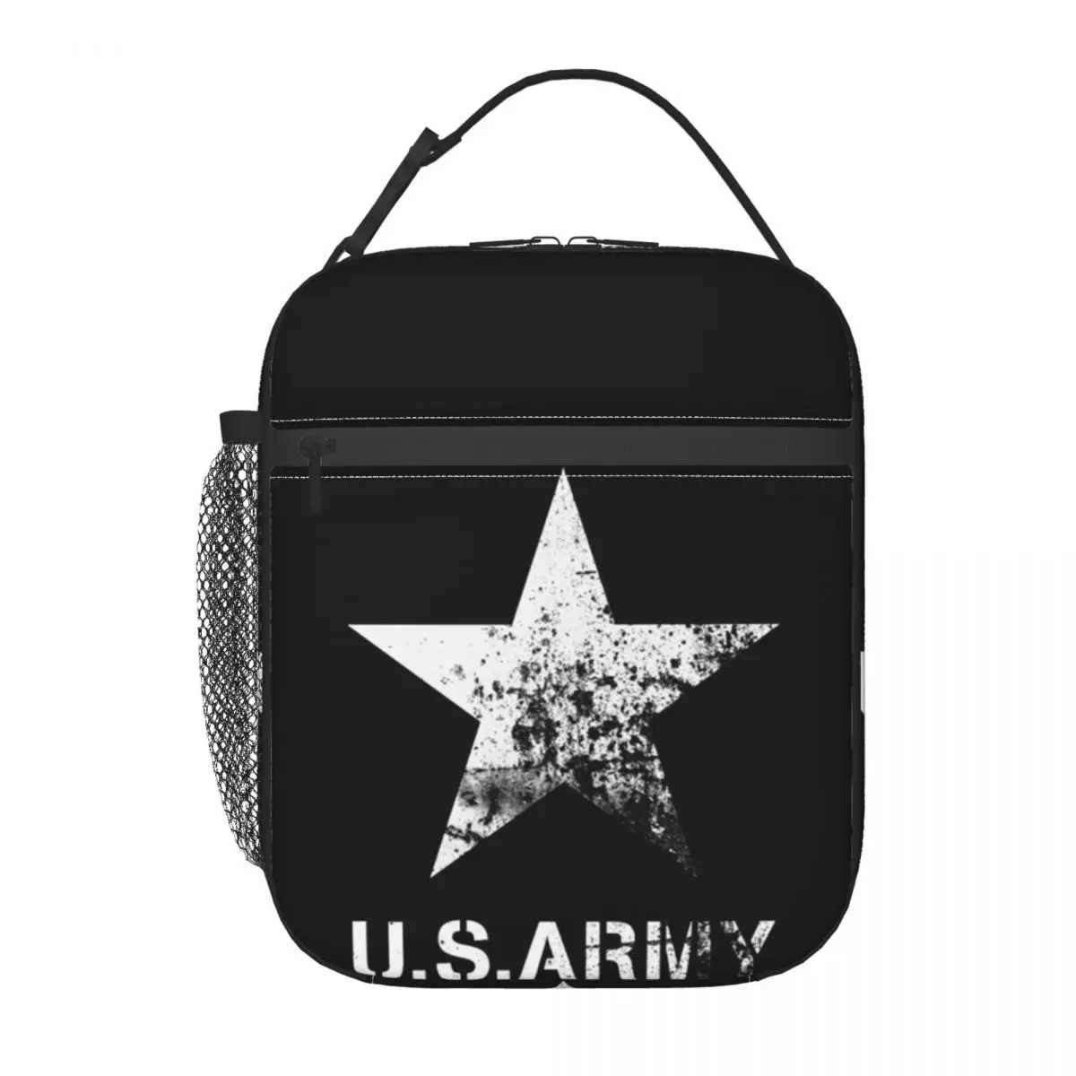 America Army Military Star Insulated Lunch Bag for Women Kids Portable Food Boxes Thermal Lunch Box Tote