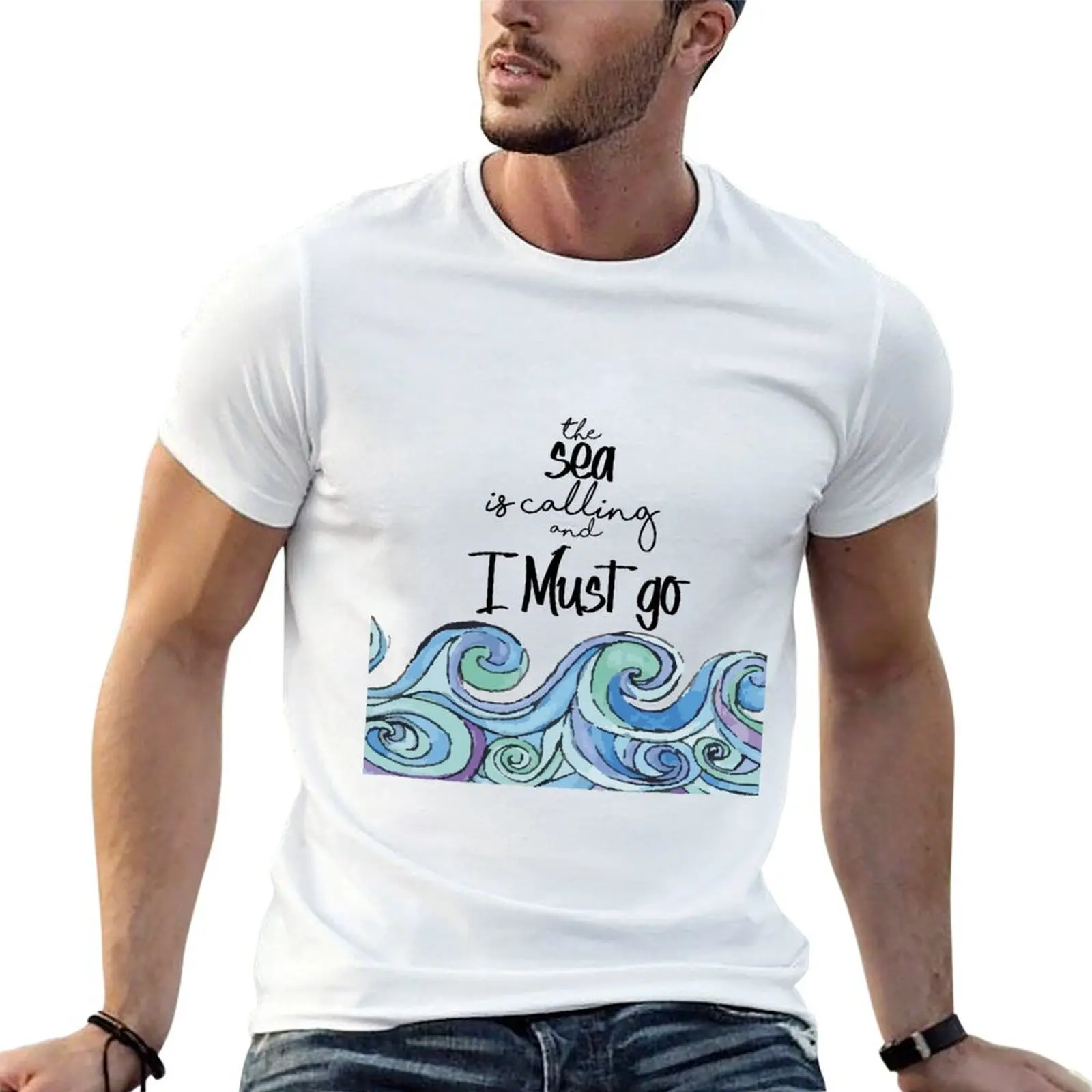 The sea is calling T-Shirt anime clothes anime t shirts mens tall t shirts