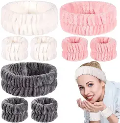 Muñequera de microfibra para mujer, banda de microfibra para lavar la muñeca, banda para el sudor absorbente para la cara