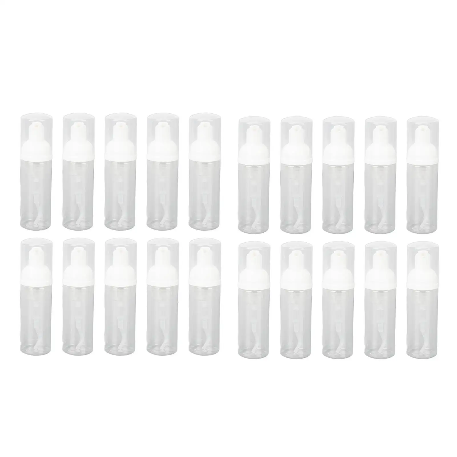 

20pcs 50ml Foaming Pump Bottles Leak-Proof Travel Dispenser Transparent Refillable Foam Bottle