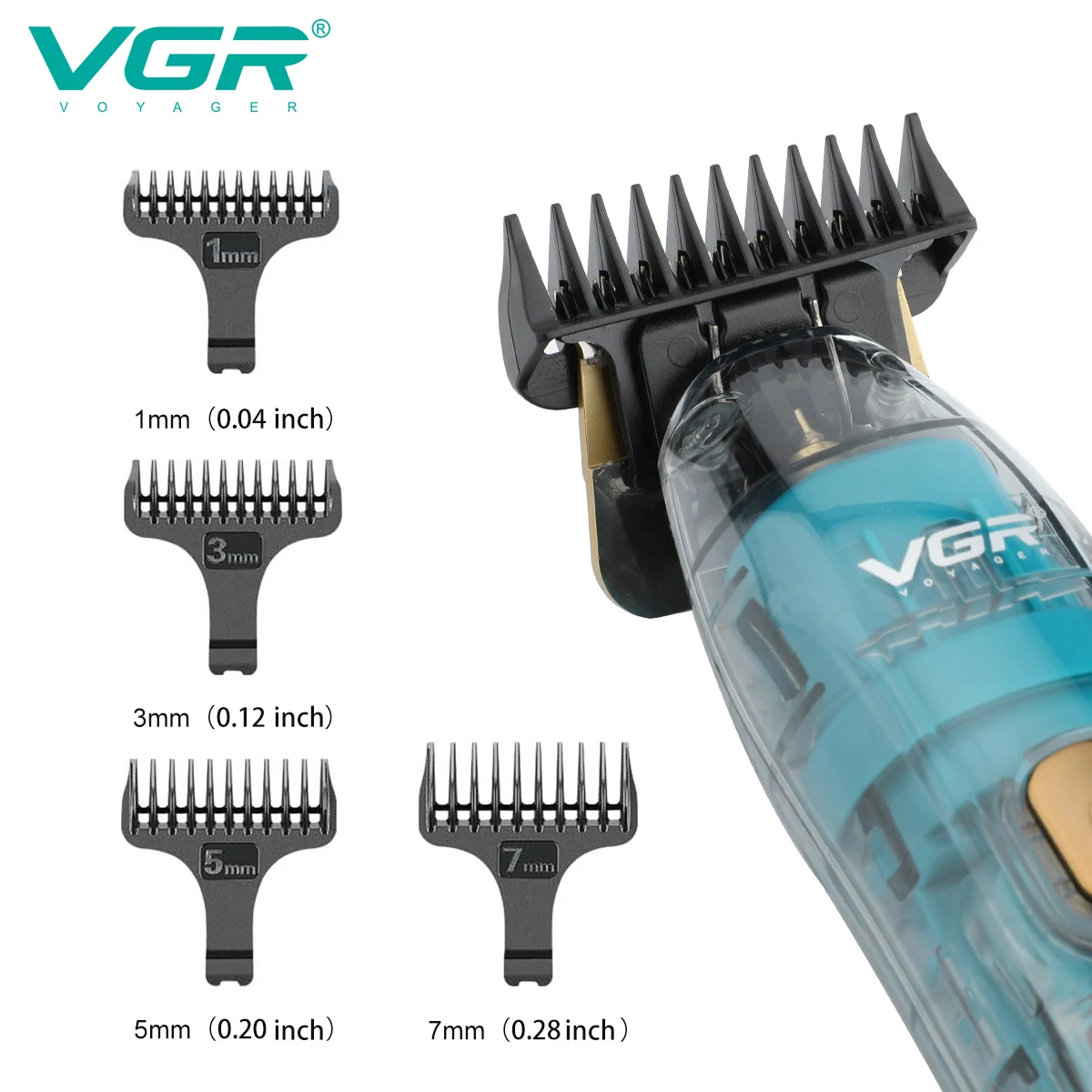 Original VGR Professional Hair Trimmer For Men Electric Beard Trimmer Rechargeable Hair Clipper Washable Haircut Barber Shop Kit