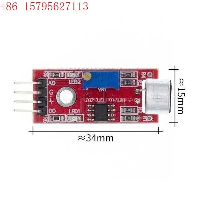 Módulo sensor de som, interruptor de controle de som, detecção de som, amplificador de apito, microfone KY-037