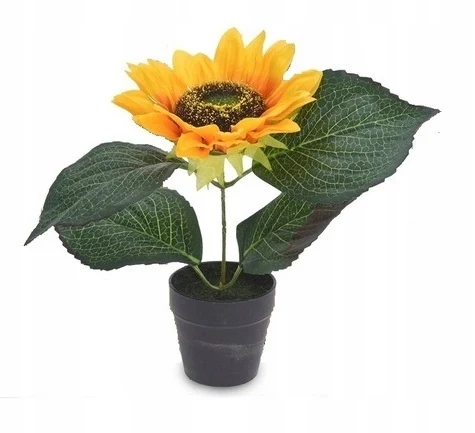Kunstplant in zonnebloempot 22cm