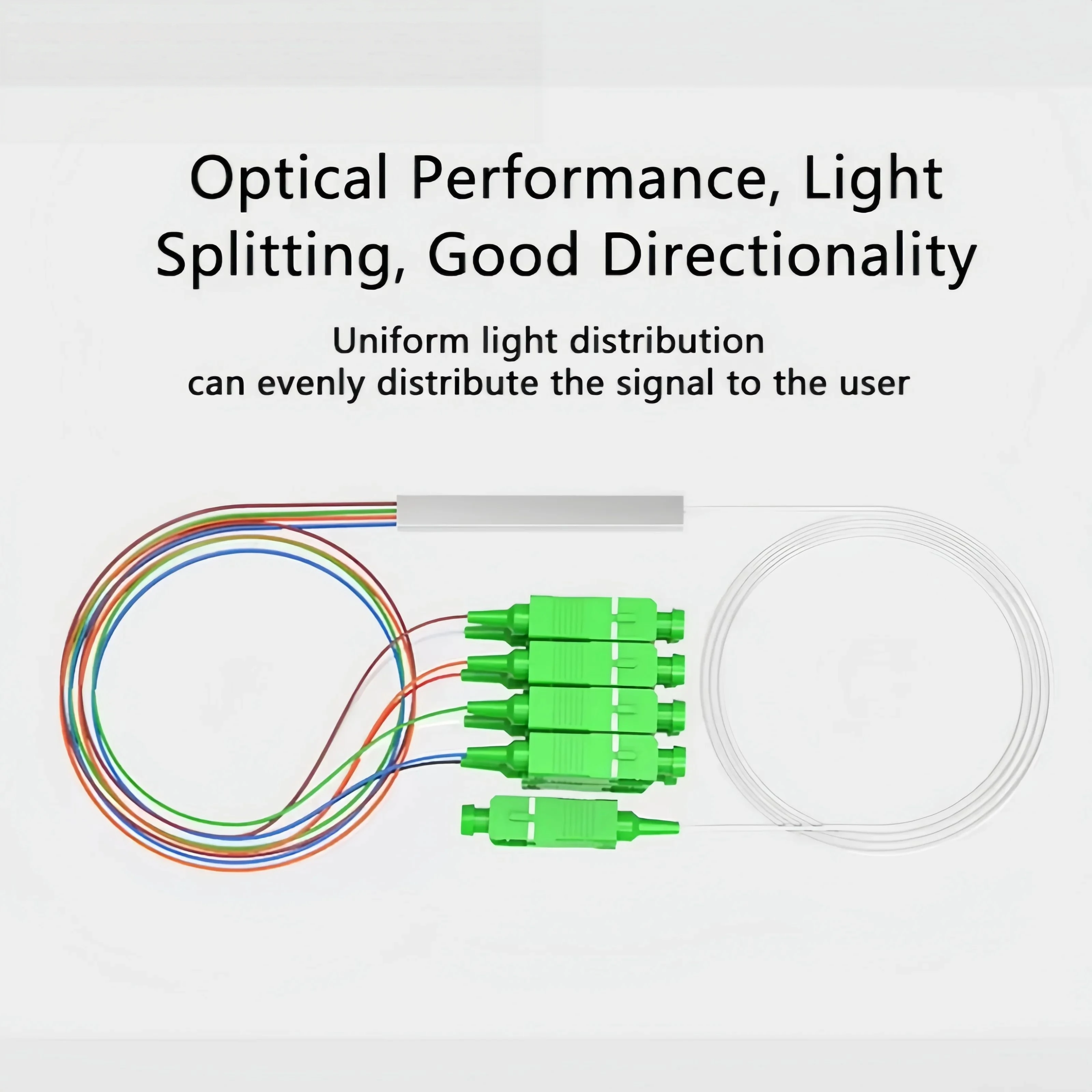 SUMMITOP PLC Splitter 1X2 1X4 1X8 SC/APC SM 0.9mm G657A1 Mini Single Mode Colourful Cord Optic Fiber Splitter
