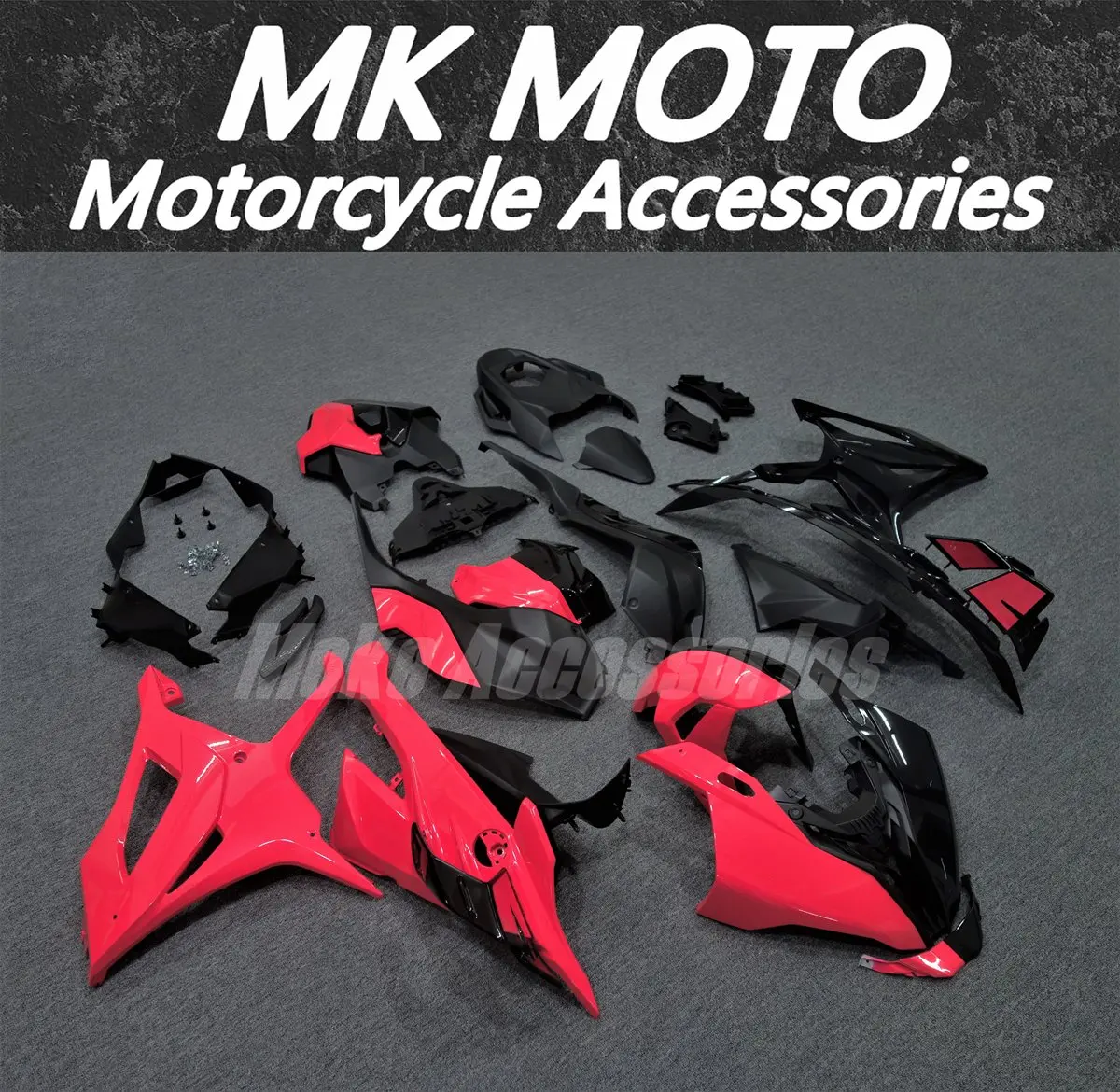 

Motorcycle Fairings Kit Fit For S1000rr 2023 2024 Bodywork Set High Quality Injection Fluorescent pink Black