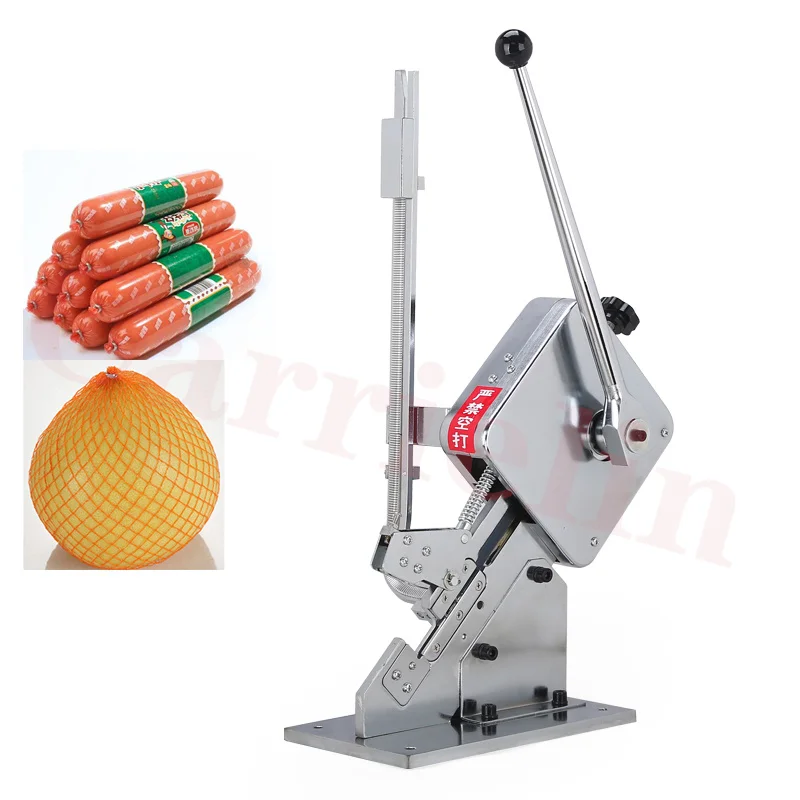 Ham Sausage Dotter Manual Tying Packer Sausage Clipper U-Shape Send 4400 Clips Food Sealing Machine Supermarket Bags