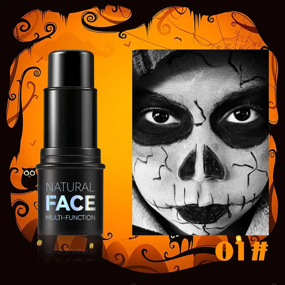 Halloween Face and Body Painting Stick Cream, Impermeável, Vermelho, Verde, Preto, Branco, Creme de Pintura para Festa, Maquiagem para Crianças e Adultos, 1Pc