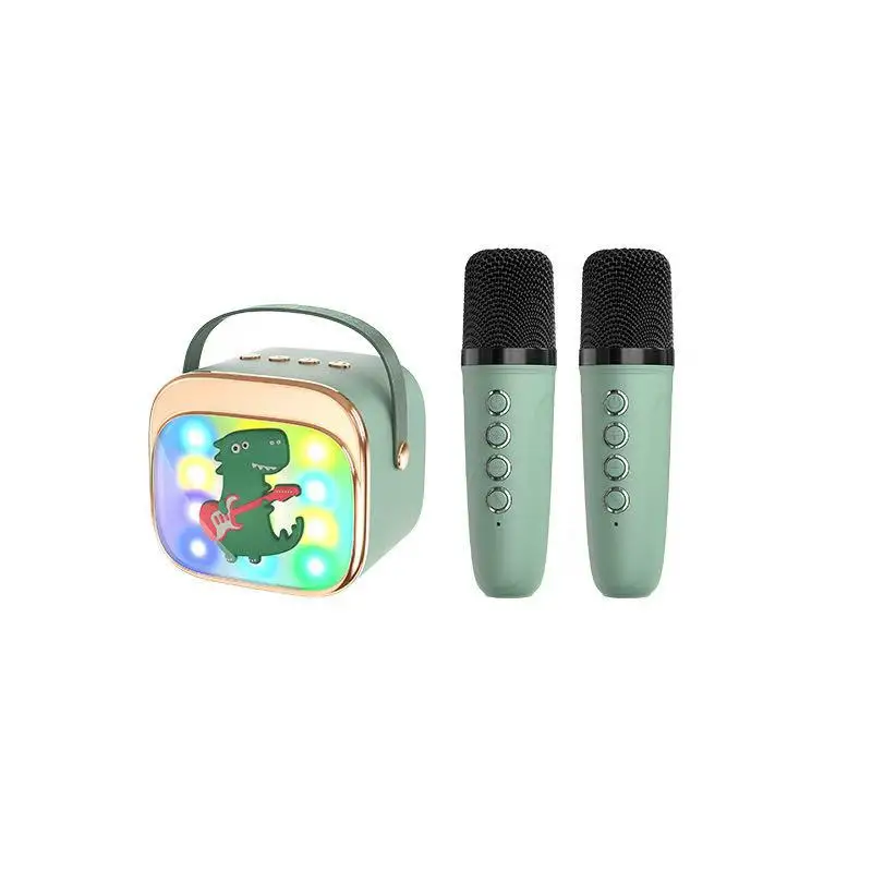 

Bluetooth Karaoke Microphone with LED ,Portable Wireless Singing Speaker for Kids Voice Change, Birthday Gift Toys