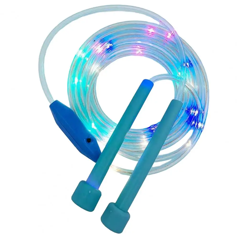 Glowing Skipping Rope Battery-operated Led Skipping Rope for Kids Colorful Light Comfortable Grip Electronic Jump Rope for Home