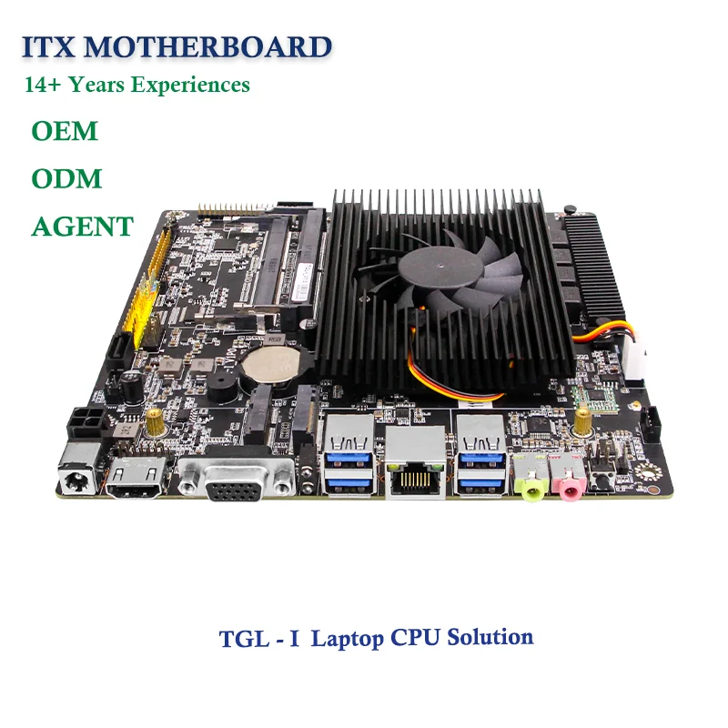 New Computer Mini Main Board 170*170mm @AlderLake-I7-11th 12th Generation HD-MI VGA LVDS DDR4 X86 ITX Motherboards