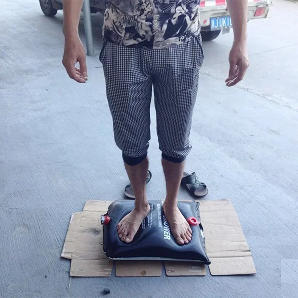 20L Tragbare Camping Dusche Outdoor Reise Wandern BBQ Radfahren Strand Schwimmen Solar Beheizte Badewasser