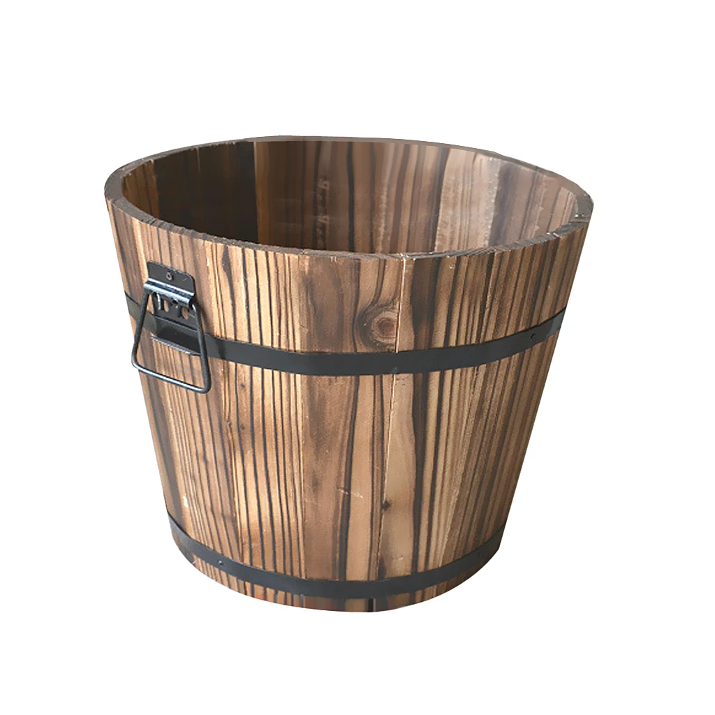 Trough Box Wooden Window Box Garden Planters Outdoor Plant Pot for Kitchen Herb Decoration