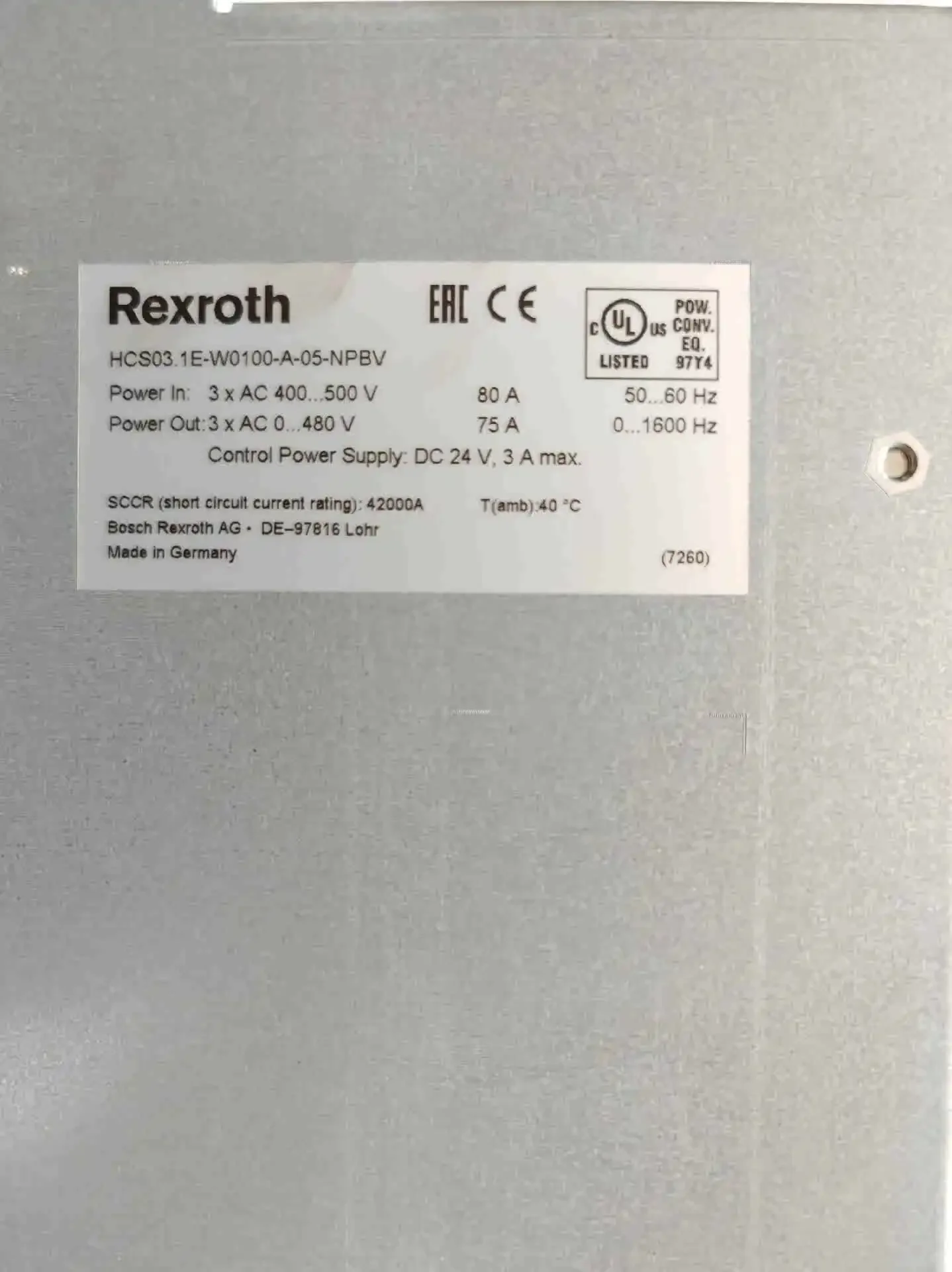 

HCS03.1E-W0100-A-05-NNBV Сервопривод HCS03.1E-W0100-A-05-NPBV для Rexroth
