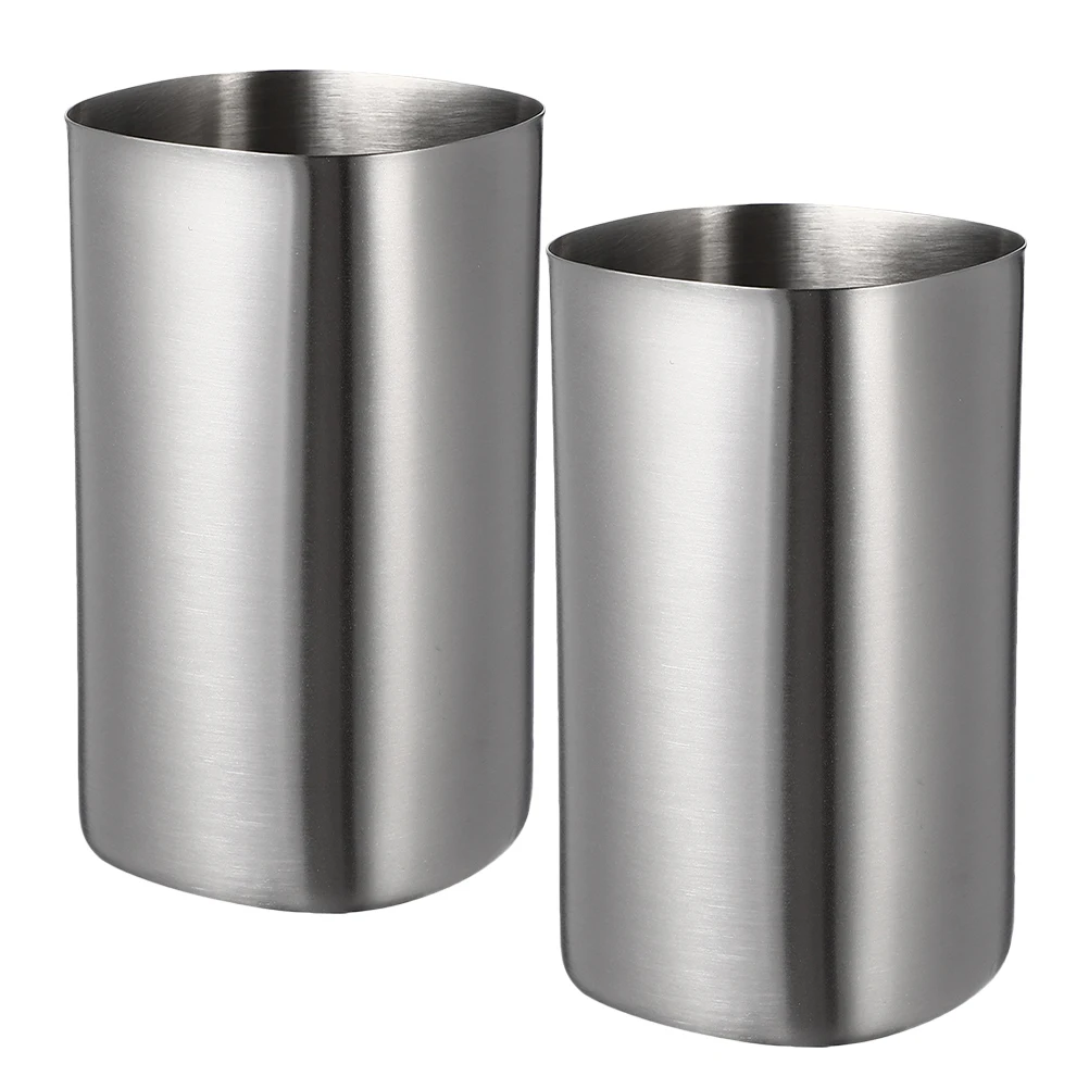 

2 Pcs Single Layer Stainless Steel Water Cup Travel Tea Drinking Glasses for Bar