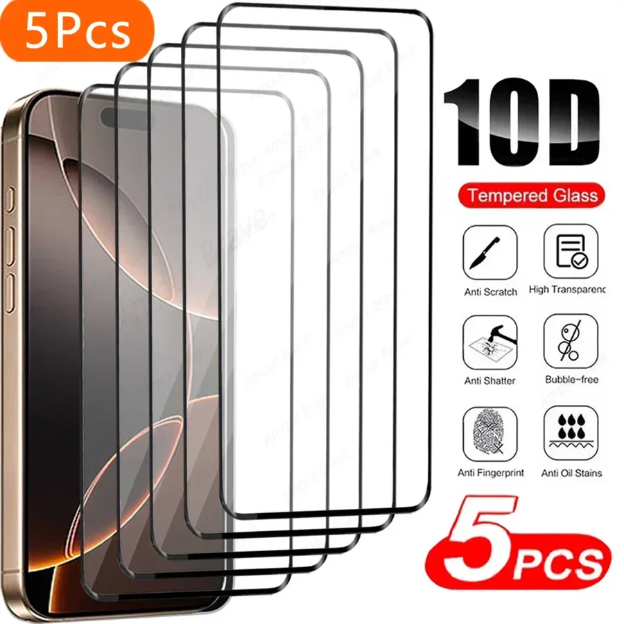 

5Pcs 9D Screen Protector For Samsung A55 A54 A53 A52 S25 Ultra S24 S23 S22 Plus S21 S20 FE A35 A34 A33 A25 A24 A16 A15 A06 A13