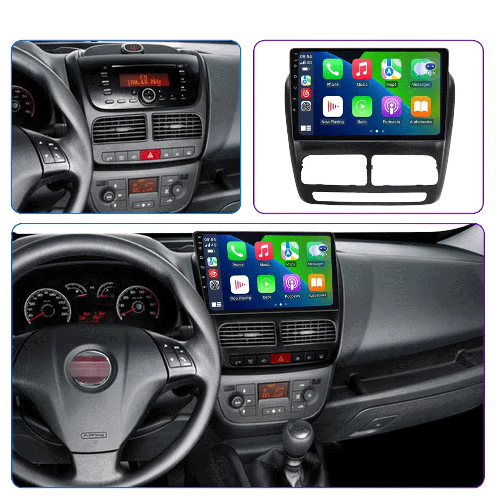 For FIAT DOBLO For OPEL COMBO TOUR 2010 - 2015 Android 15 Car Radio GPS Navigation QLED Carplay Auto Multimedia Stereo Player BT