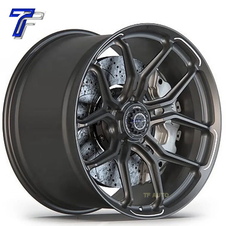 2-pieces Carbon Fiber Barrel Forged Sport Muscle Car Aluminum Split Alloy Wheels Rims for ferrari GT3 SF90 F8