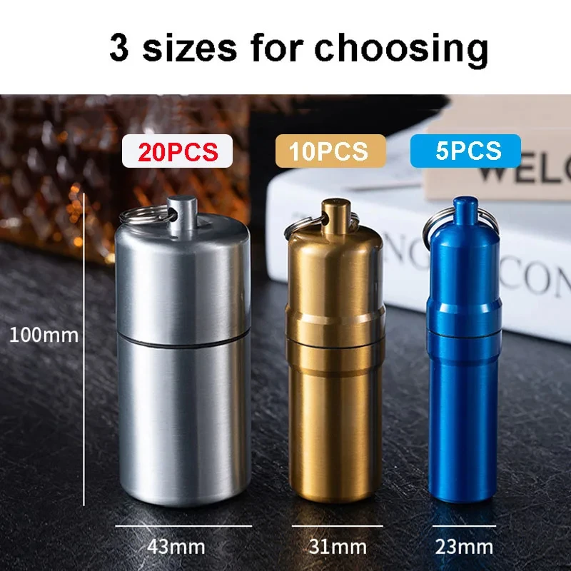 Portable Cigarette Case Holder with Keychain Waterproof Aluminum Cigarette Container for Regular and King Size Cigarette Box