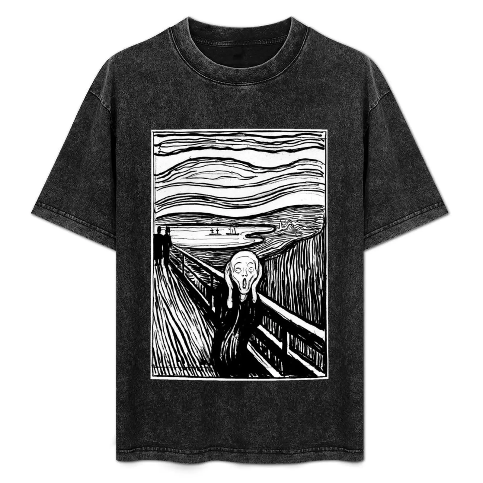 

The Scream, Edvard Munch T-Shirt Basic Regular Fit Casual T-Shirt