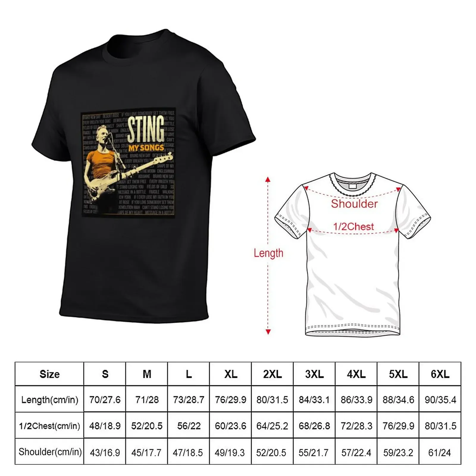 My Songs Sting Tour 2022 T-Shirt quick drying graphic tee shirt animal prinfor boys clothing for men