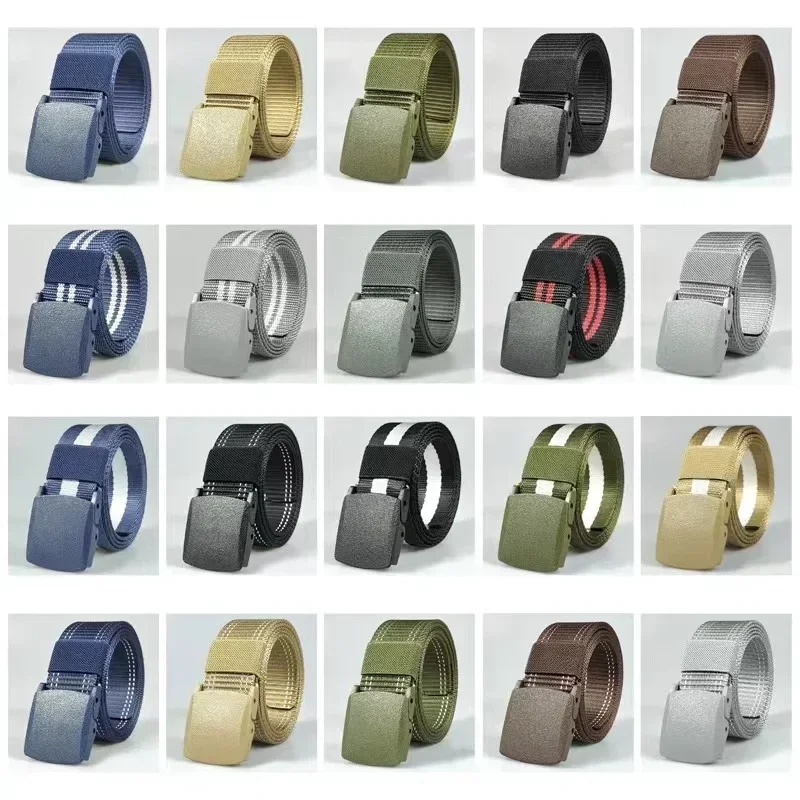 Red Automatic Buckle Nylon Tactical Belt