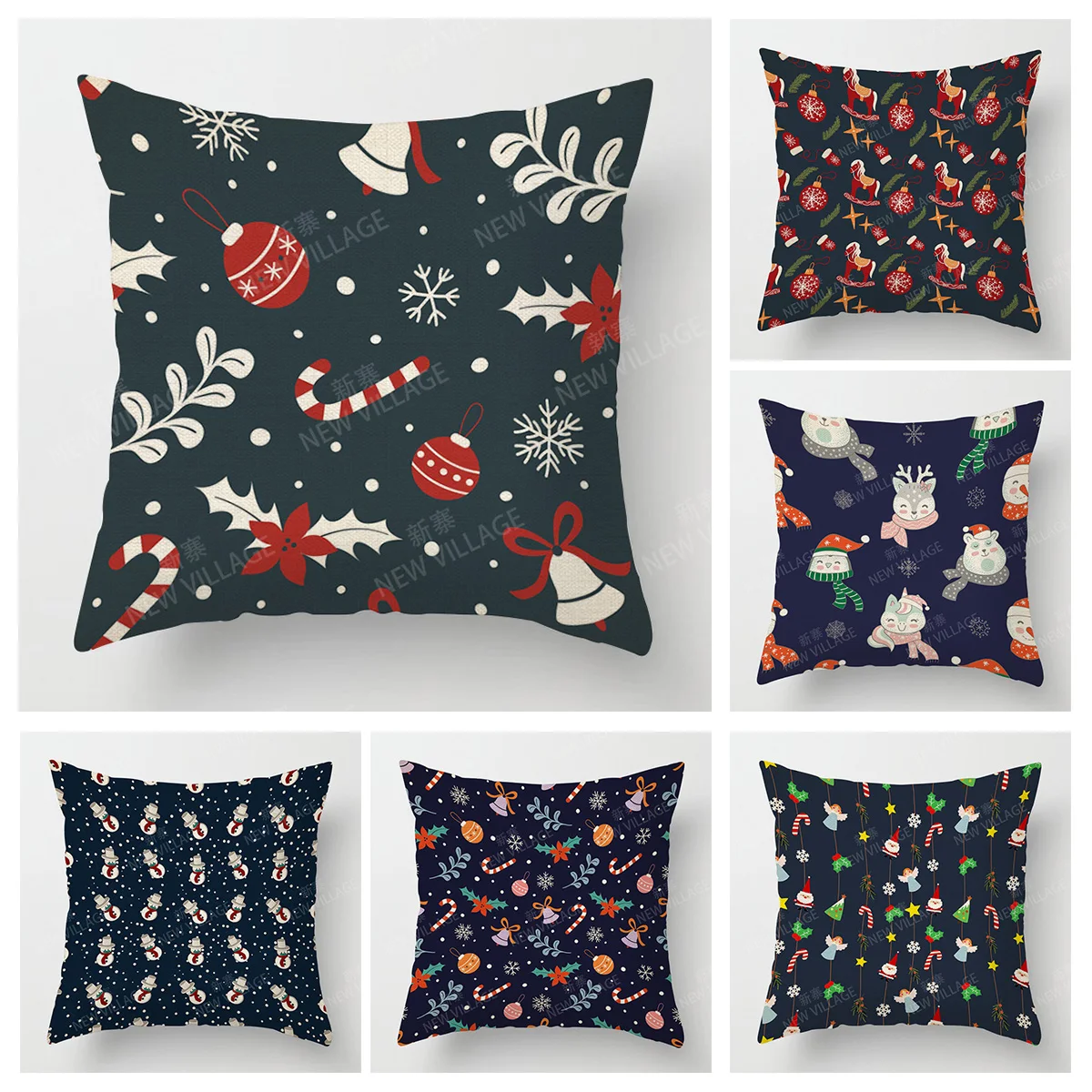 Decorative Cushion Home Living Room Decor Throw Pillow Cover 40*40 40x40cm 60x60cm 45x45cm 50x50cm plant Merry Christmas winter