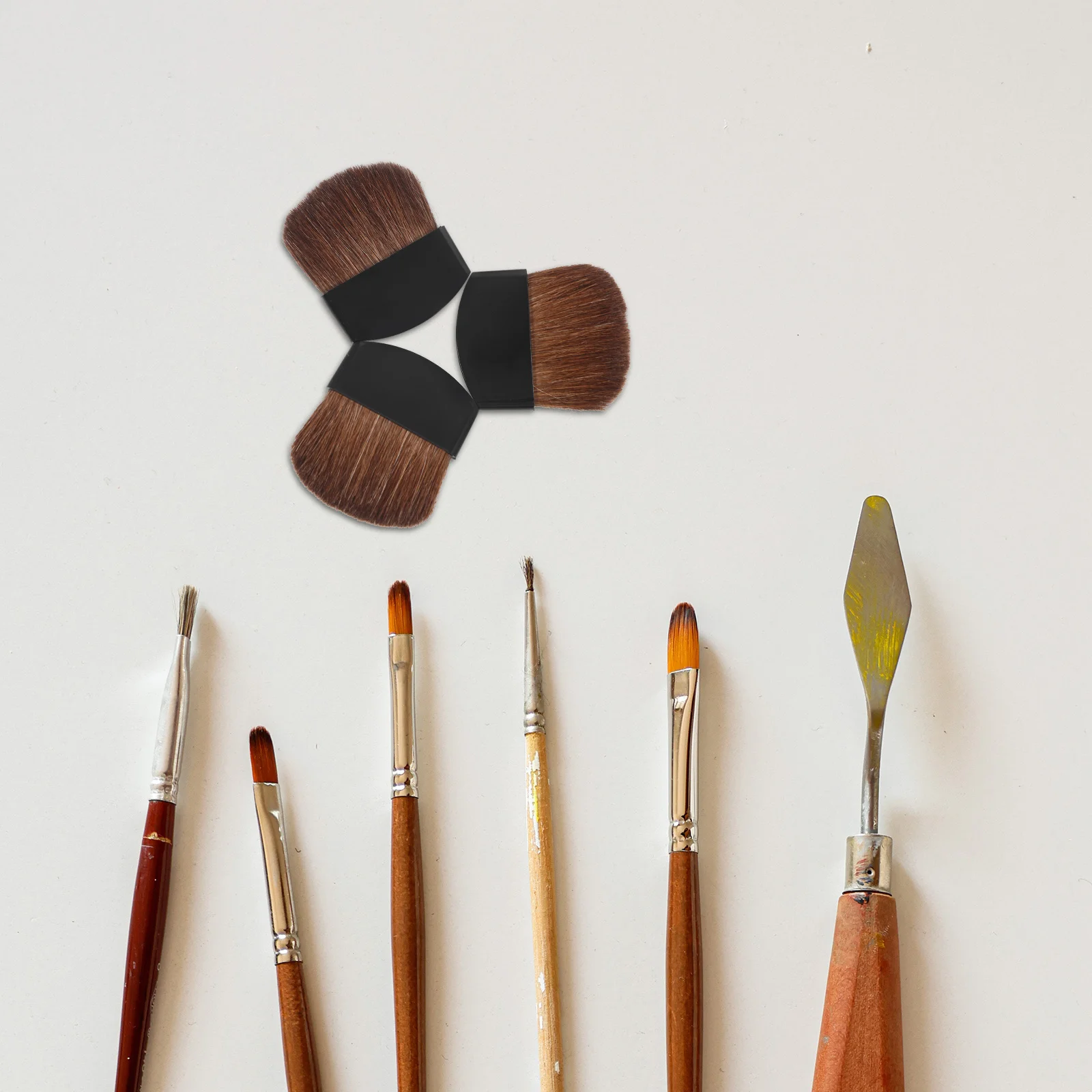 10 Buah Kuas Lukis Set Kuas Cat Air Kuas Cat Kecil Mini untuk Pemula Siswa Seni Lukisan Minyak Guas Akrilik