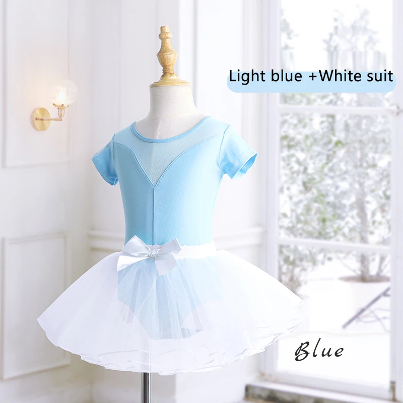 

Girl Ballet Dress Gymnastics Leotards Kids Sleeveless Ballet Dancewear Gym Tulle Skirted Bodysuits Ballerina Party Dress Costume