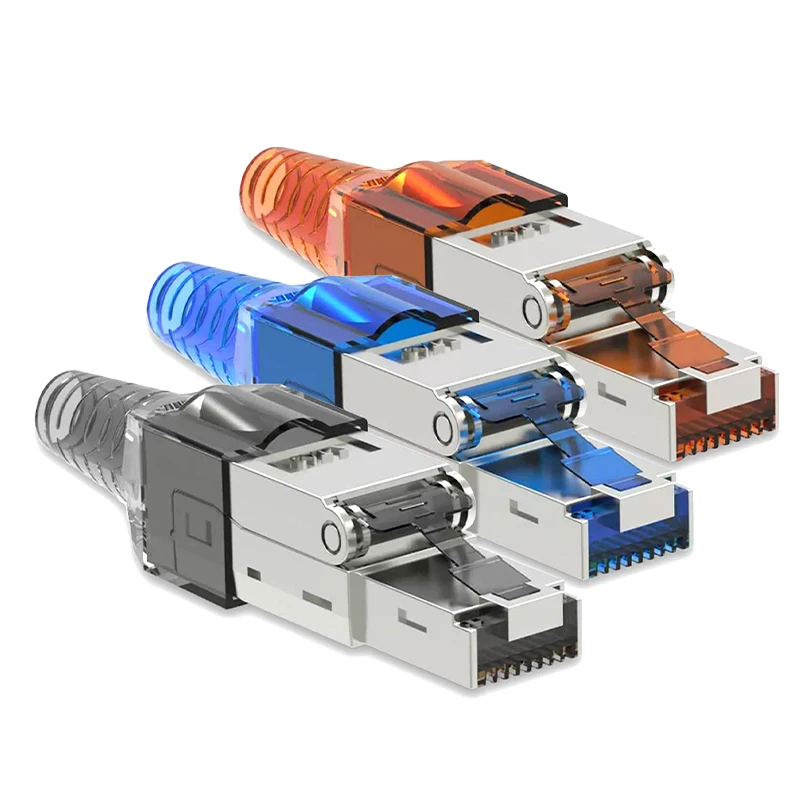 ZoeRax 10-pak złączy RJ45 Cat8 Cat7 Cat6a, bez narzędziowe, ekranowane wtyczki końcowe Ethernet ze stopu cynku do kabli SFTP 23AWG — zdjęcie produktu 7