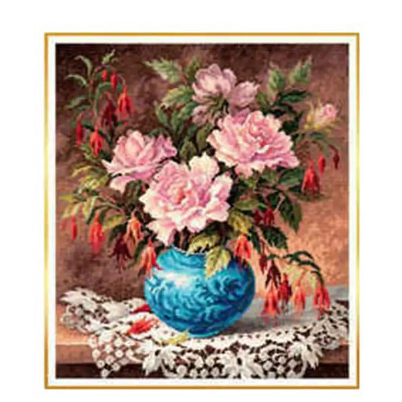 7801 Kits de Broderie Point de Croix, Peintures au Point de Croix 14ct 18ct, Kit Complet d'Aiguilles à Broder et d'Artisanat, Loisirs Créatifs