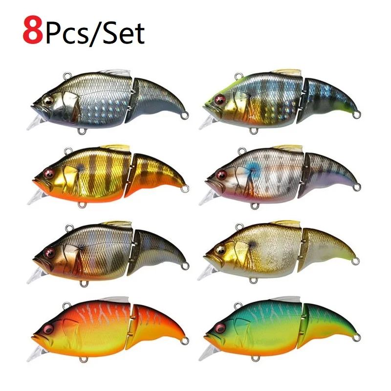 

71mm 9.7g Swimbait Float Fishing Lures Set Crankbait Minnow Swing Fish Top Water Lure Isca Artificial Whopper Plopper Pesca New