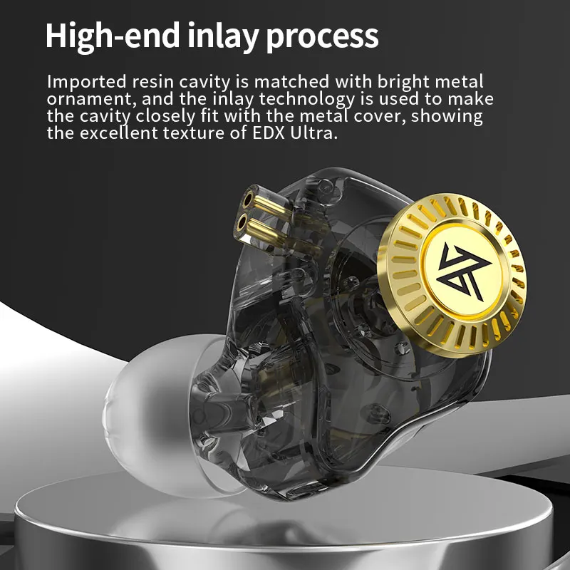 KZ EDX-Ultra cuffie hi-fi cablate cuffie dinamiche cavo sostituibile monitor in-ear musica sport gaming cuffie con cancellazione del rumore