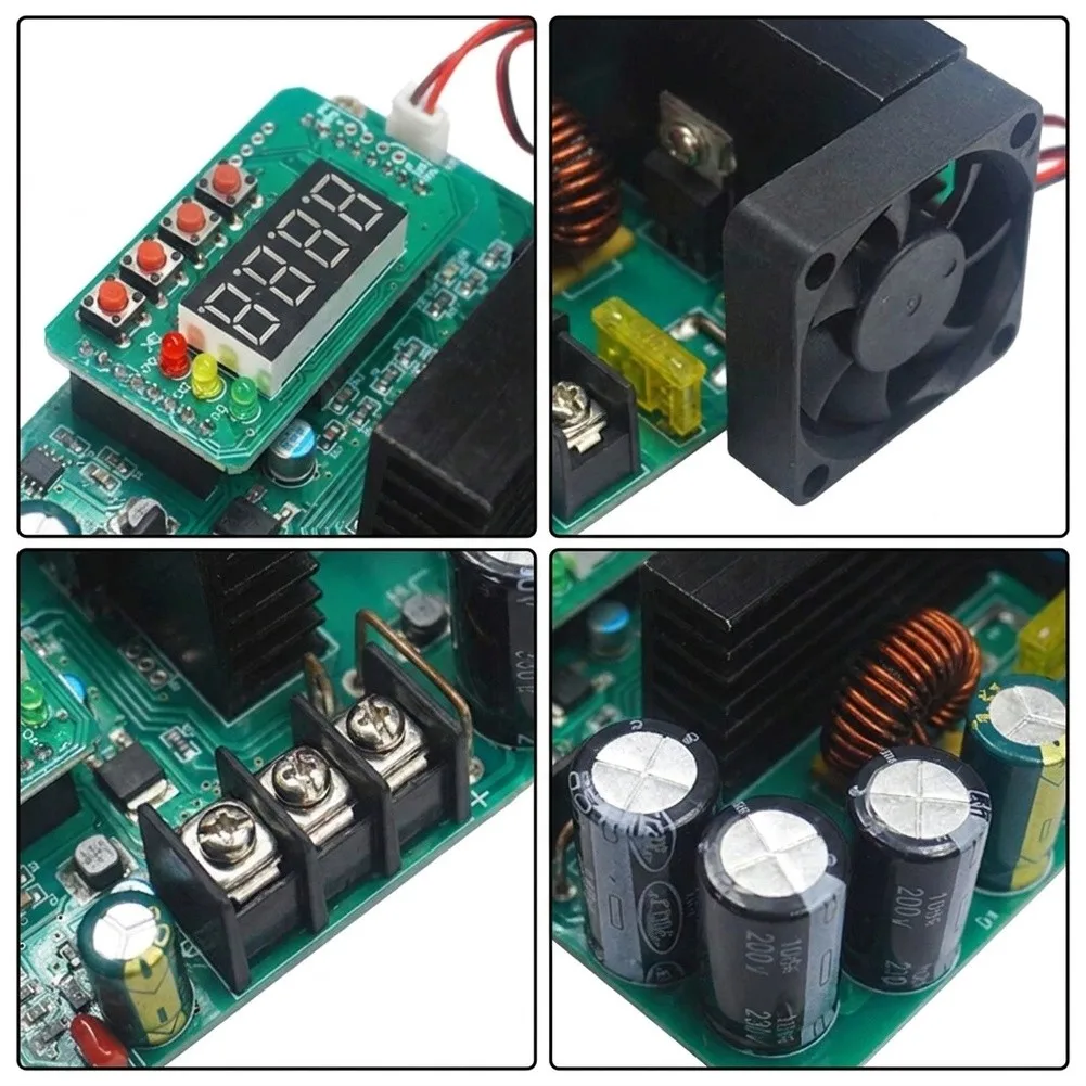 BST900W Digital DC-DC Boost Converter 8V-60V to 10V-120V Adjustable Voltage Regulator for Power Supply Projects