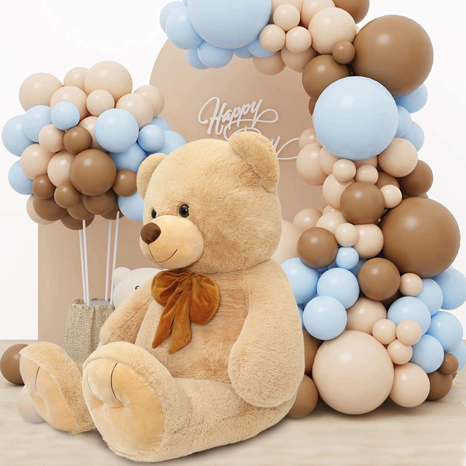 Orsetto gigante Tezituor da 5 piedi, morbido orsetto di peluche da 59 pollici a grandezza naturale, orsetto di peluche, regalo di compleanno di Natale di San Valentino