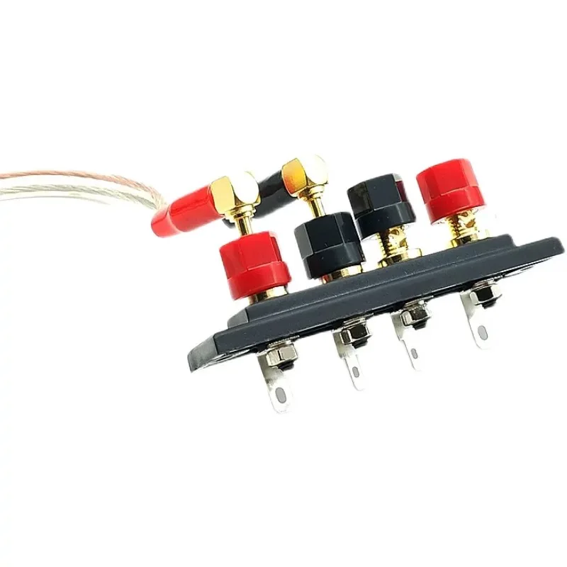 Speaker power amplifier output four-position binding post terminal pure copper speaker gold-plated external 4MM banana holder