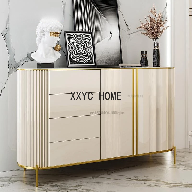 Light Luxury Dining Side Cabinet With Three-Dimensional Drawer Storage Porch Cabinet Modern Minimalist Living Room Postmodern