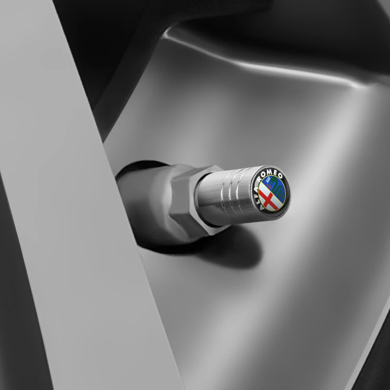 4 Stück Auto-Styling Radreifen-Ventilkappen mit Emblem für Alfa Romeo Mito Brera 147 Giulietta 159 156 Stelvio Sportiva Giulia – Detail 8