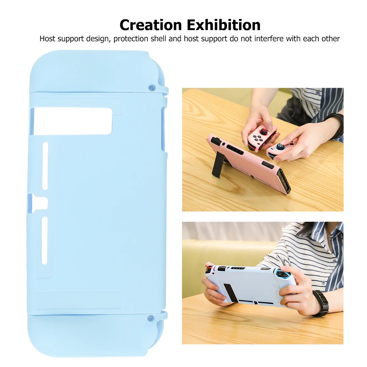 Durable Pink Tpu Protective Shell Shockproof Wear-Resistant Host Case Compatible for Switch Lightweight Compact Game Console