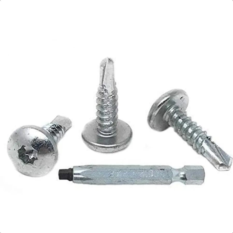 

10 x 3, 4-дюймовые саморезы из листового металла DBL SQ, бита с головкой в комплекте, саморезы для грузового прицепа, внешняя кожа RV Fas