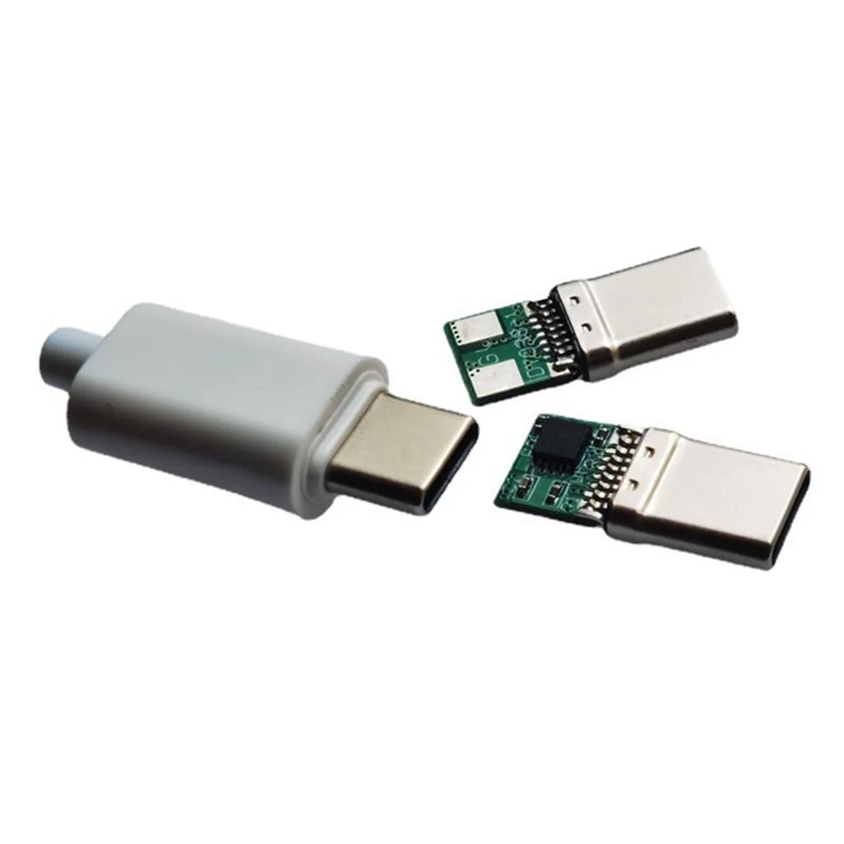 10Pcs 12V PD/QC Decoy Board Fast Charge Module with Shell PD 2 3.0 DC Trigger USB Type-C Male QC4 Charge Connector White
