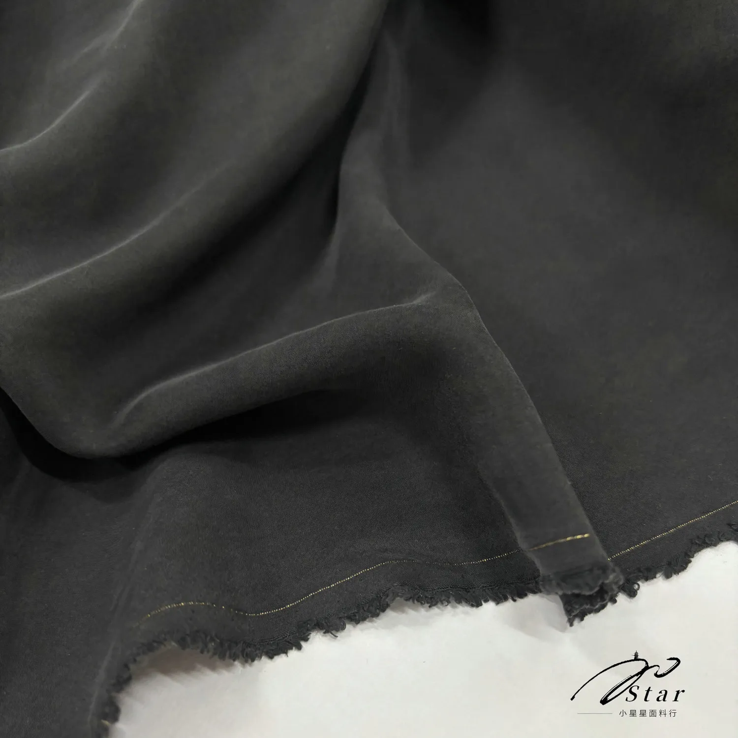 Silk 20 Momme Black Stone Washed Distressed Cranreuch Silk Fabric Wide Leg Pants Shirt Silk Satin Fabric