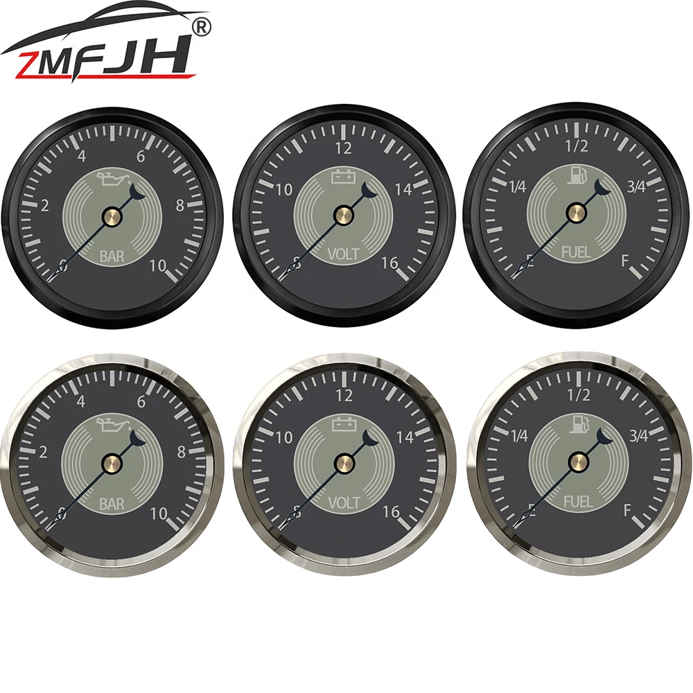 

52 мм цифровой масляный пресс, датчик температуры воды, индикатор уровня топлива, напряжение с красным/желтым светом для автомобиля, лодки, яхты 12 В 24 В