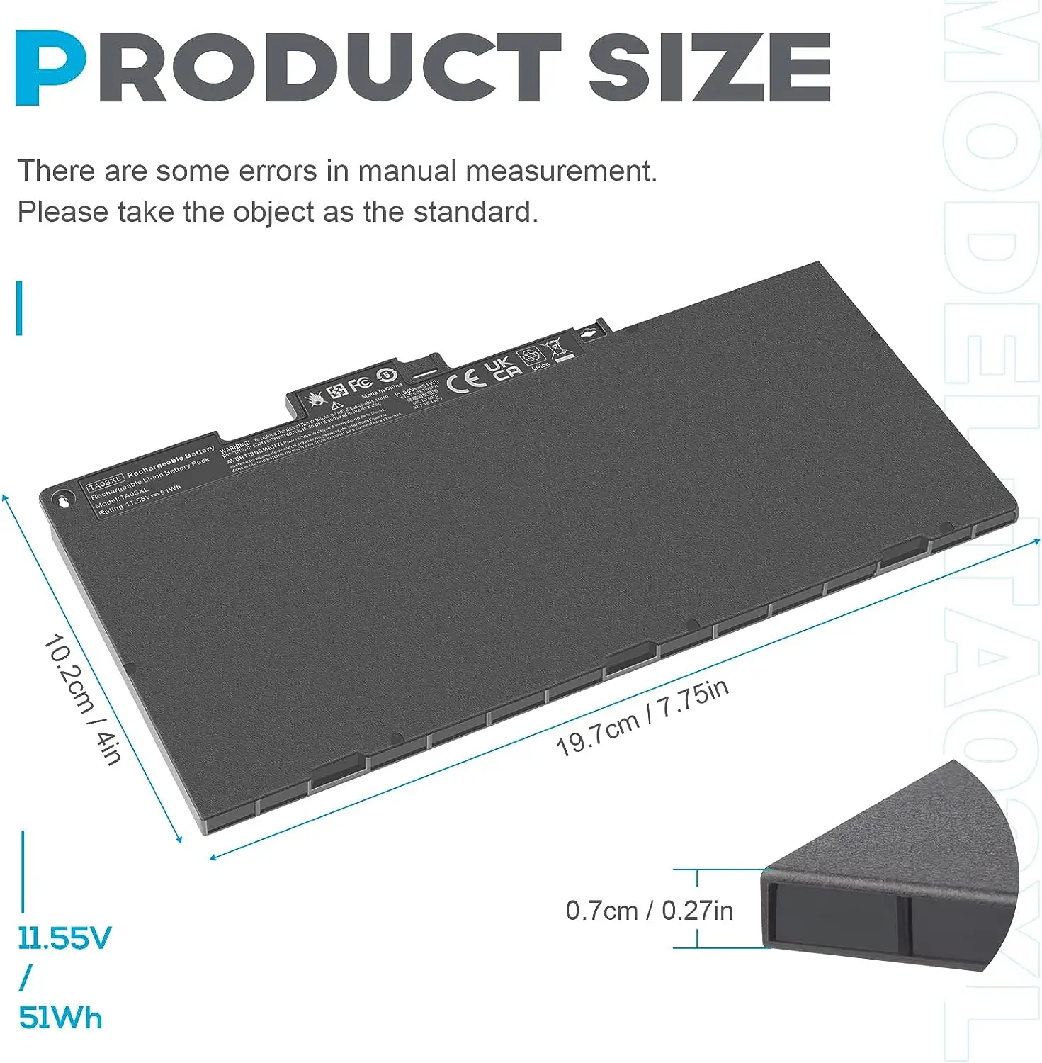 TA03XL 854108-850 CS03XL Laptop Battery for HP 840 G4 Battery EliteBook 755 G4 840 848 G4 850 G4 Series ZBook 14U 15U Notebook